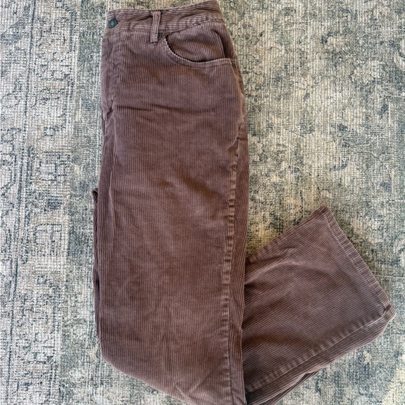 Vintage Pants - Vintage 90's Y2K Brown Corduroy Trousers By Newport News Relaxed Fit Basics